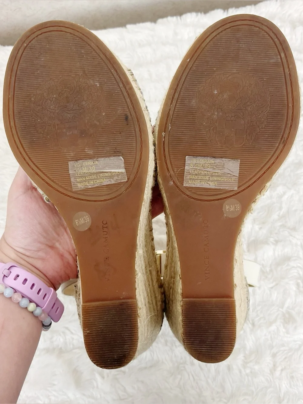 Vince Camuto Leerata Floral Espadrille Wedges 8.5 Garden Botanical Cottagecore